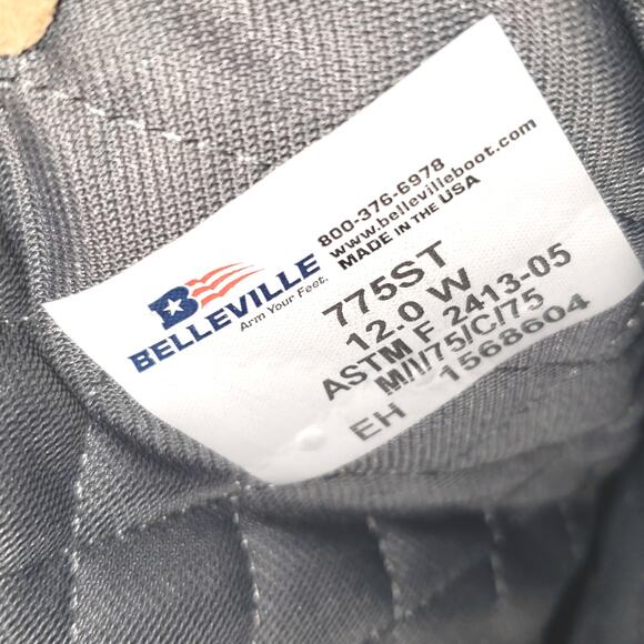 Belleville Suede Steel Toe work boots Desert sand - Picture 3 of 8